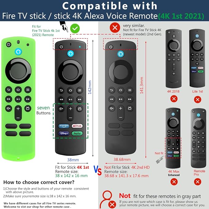 Glow in the Dark Remote Cover Case